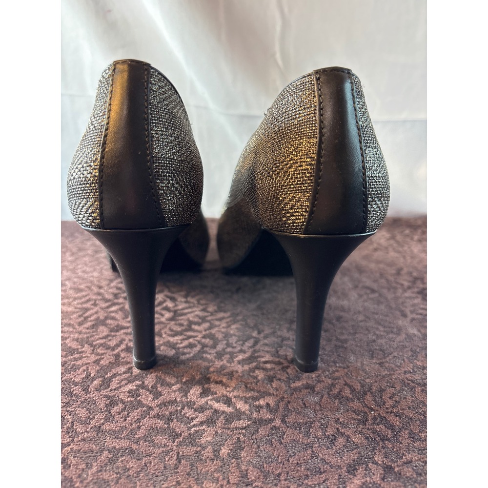 Carlo‎ Rossetti Metallic Bronze Peep Toe Platform Stiletto Pumps Heels 25/7.5-8 - Picture 3 of 10